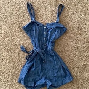 Denim Romper - Size Small